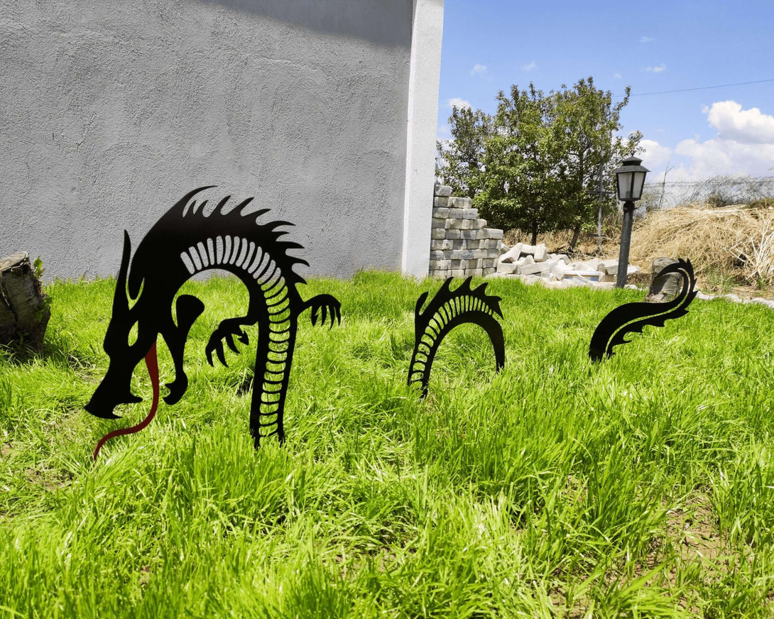 Serpent Dragon Yard Art Monster Lawn Ornament