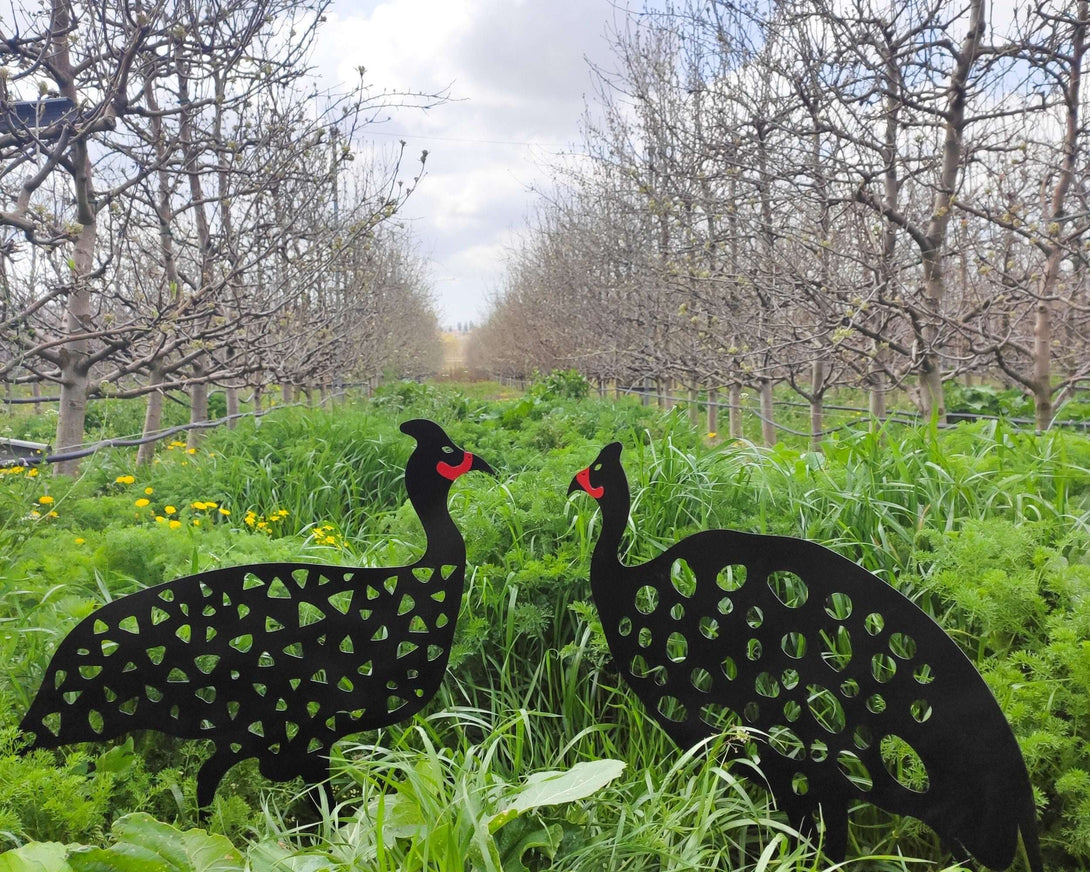 Numididae Guinea Fowl Yard Art - Chicken Yard Art - Housewarming Gift - Farm Gift