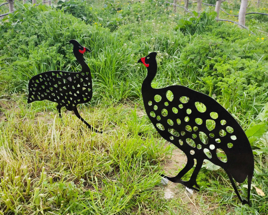 Numididae Guinea Fowl Yard Art - Chicken Yard Art - Housewarming Gift - Farm Gift