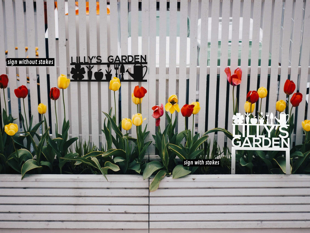Custom Garden Sign - Plasma cut, Steel Sign, Personalized Garden sign, Garden Stake, Garden Art, Metal Yard Sign, Outdoor Sign