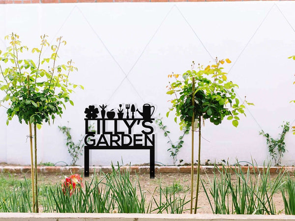 Custom Garden Sign - Plasma cut, Steel Sign, Personalized Garden sign, Garden Stake, Garden Art, Metal Yard Sign, Outdoor Sign