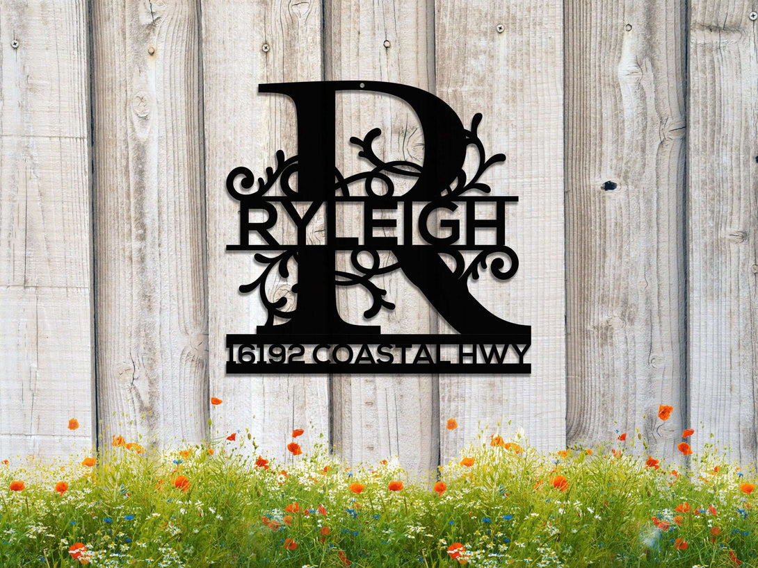 Custom Metal Address Sign, Last Name Letter Address Sign, Metal Address Sign, Outdoor Sign, Address Plaque, Housewarming Gift, Moving Gifts