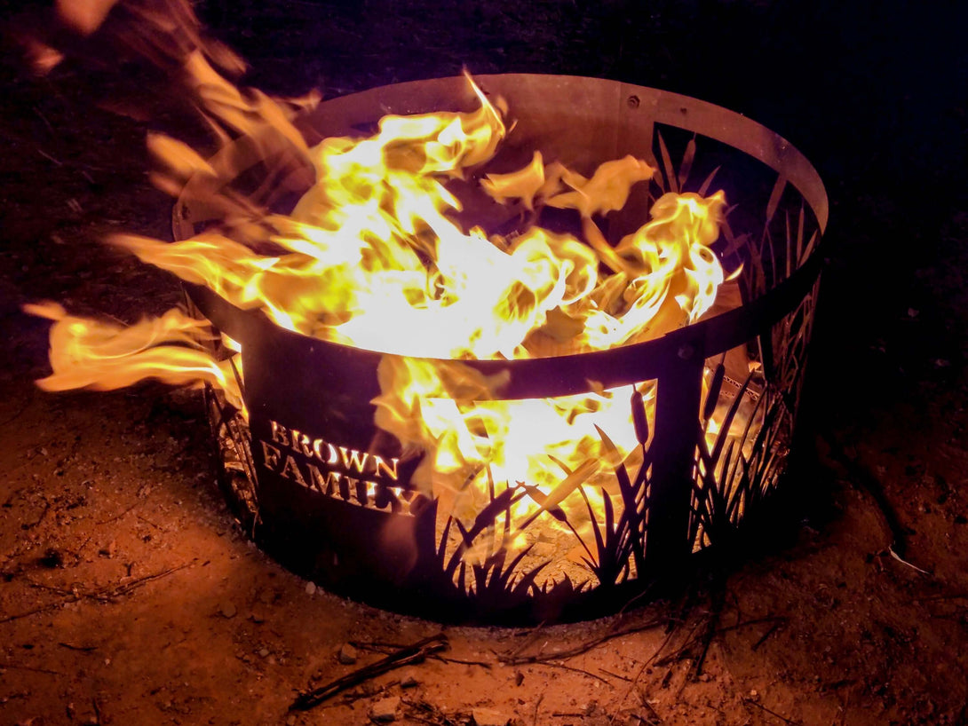 Heat Resistant Black Paint Fire Pit Personalized Fire Ring BBQ Gift