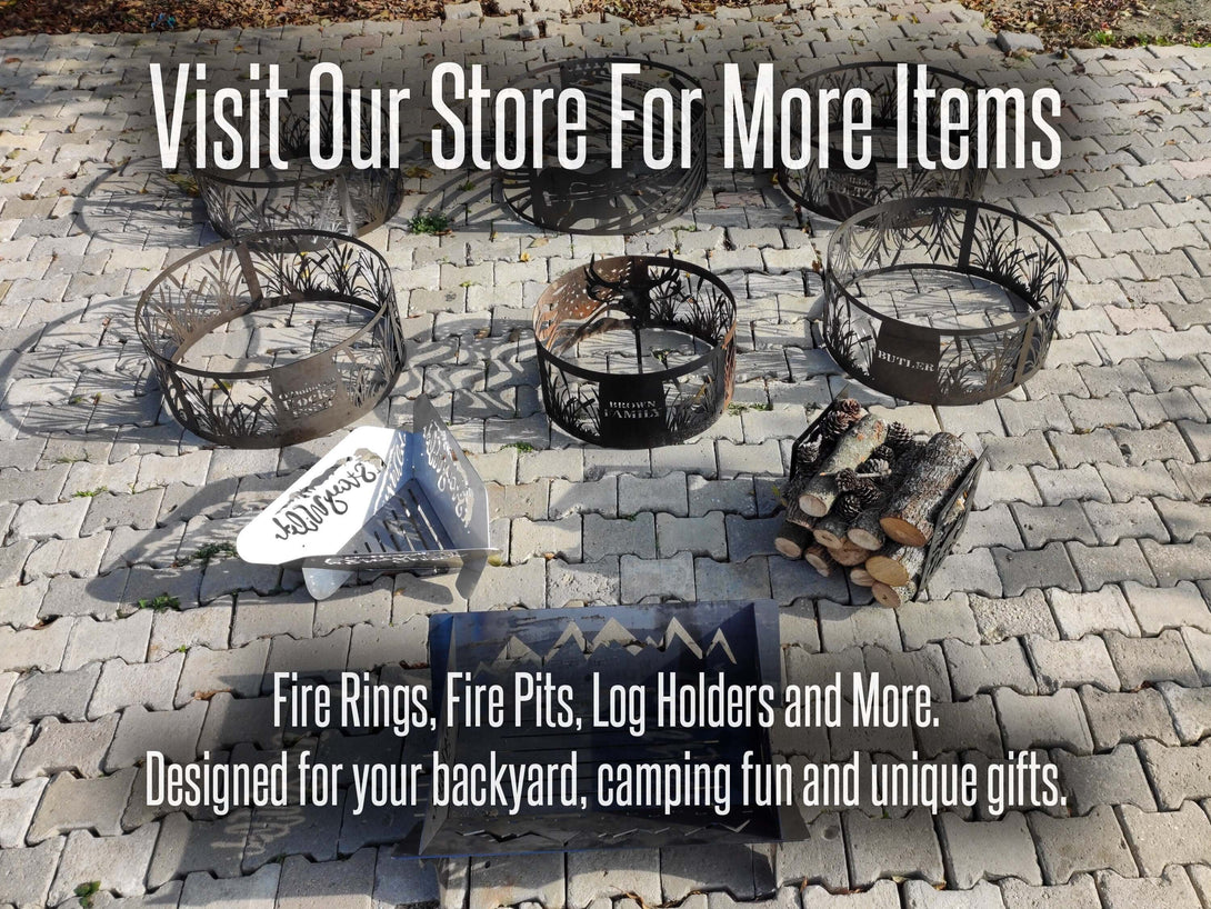 Portable and Modular Fire Pit, Customize with your Texts, Logos etc.