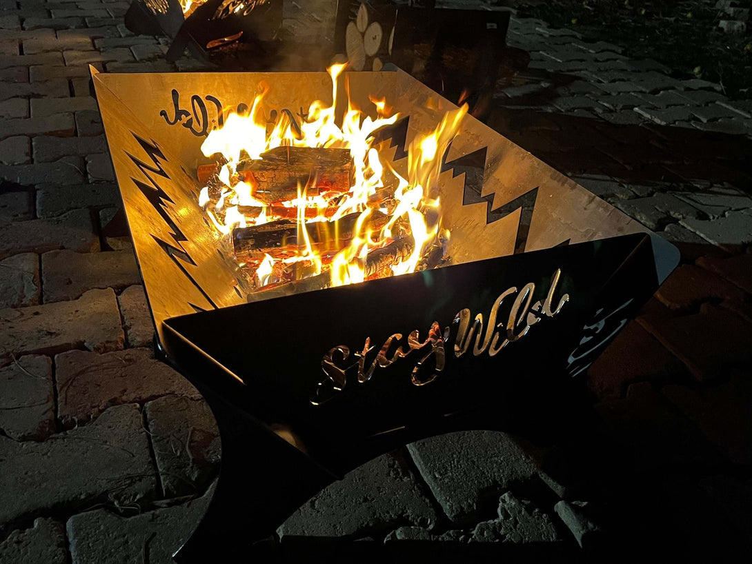 Personalized Fire Pit,Family Name Fire Pit, Mangal BBQ Barbecue, Custom Grill, Mangal Collapsible For Camping