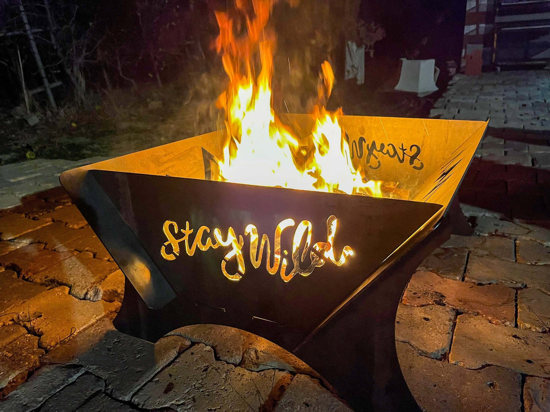 Personalized Fire Pit,Family Name Fire Pit, Mangal BBQ Barbecue, Custom Grill, Mangal Collapsible For Camping