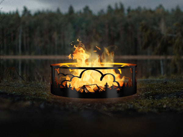 Camp Fire Ring - Outdoor Fire Pit - Gift for Him - Gift for Camper