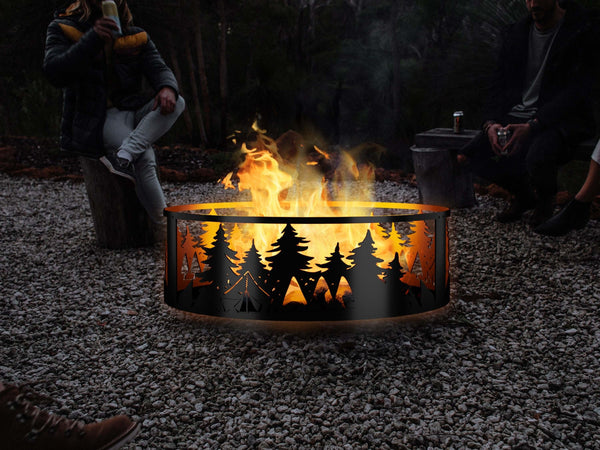 Camping Tree Fire Ring Outdoor Fire Pit