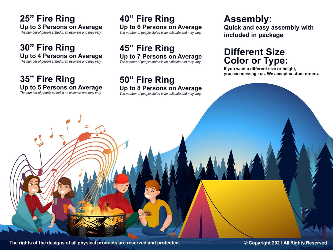 Metal Gnomes Fire Ring Outdoor Fire Pit