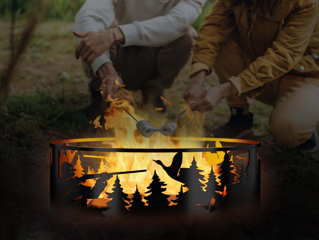 Hunter & Pheasant Fire Ring Outdoor Fire Pit