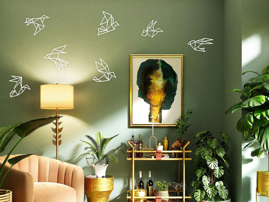 Polygonal Bird Metal Wall Art - Birds Set - Housewarming Gift, Designed for Bird Lovers
