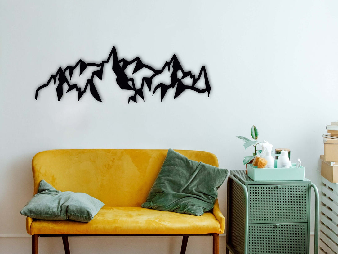 Mountain View Metal Wall Decor, Metal Wall Art, Living Room Wall Art, Bedroom Above Bed Decor