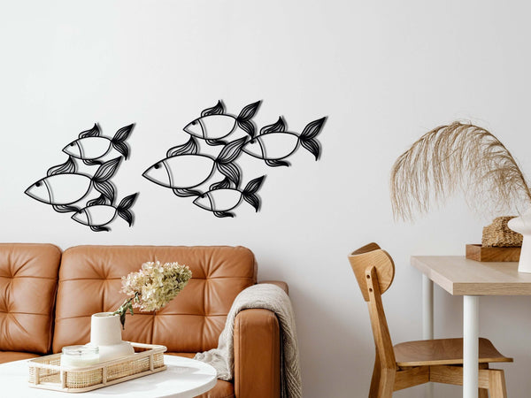 Metal Fish Family Wall Art