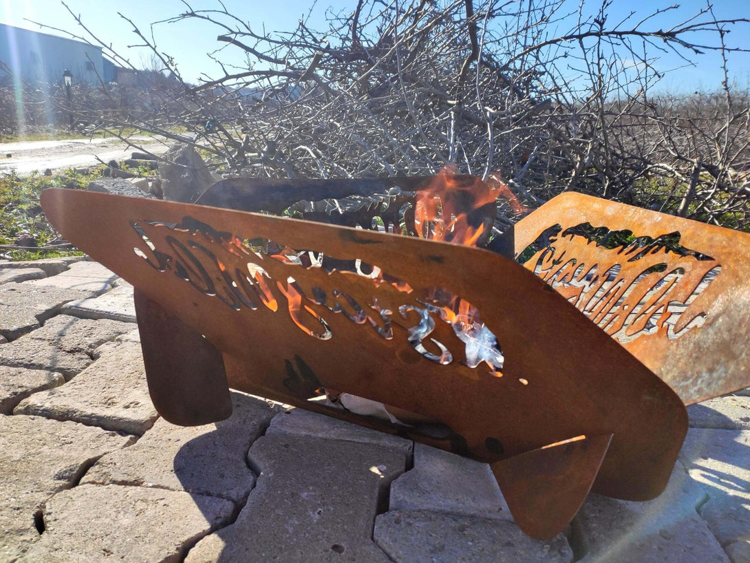 Rusty Metal Fire Pit - Easily Portable and Modular Design