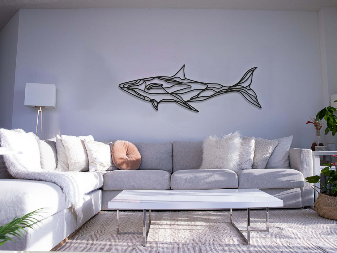 Metal Shark Wall Art Decoration Different Color Options